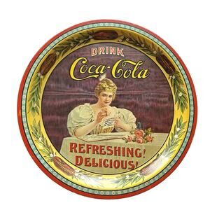 Vintage Coca Cola Tray, 75th Anniversary Coca Cola, Commemorative Plate, Retro